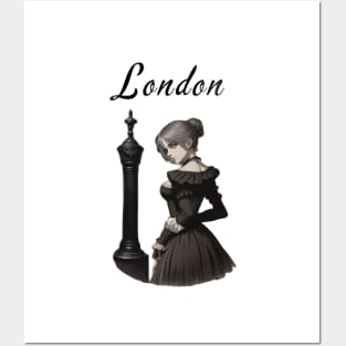 Lady in London Posters and Art